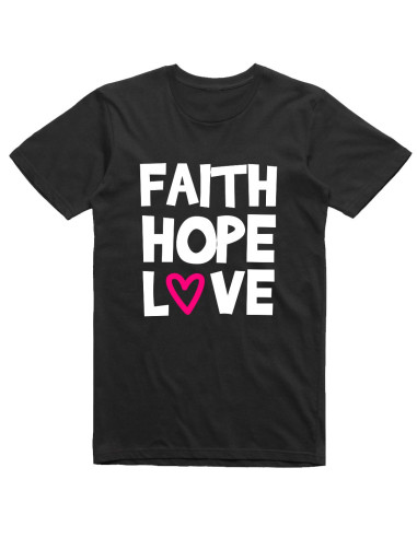 Faith Hope Love with pink heart