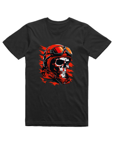 Red biker skull