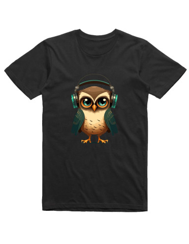 Owl with headphone