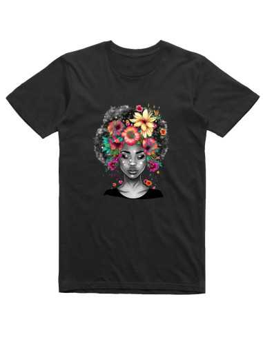 Kieza - Black woman with flower hair