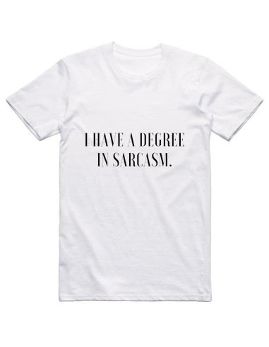 I have a degree in sarcasm - black