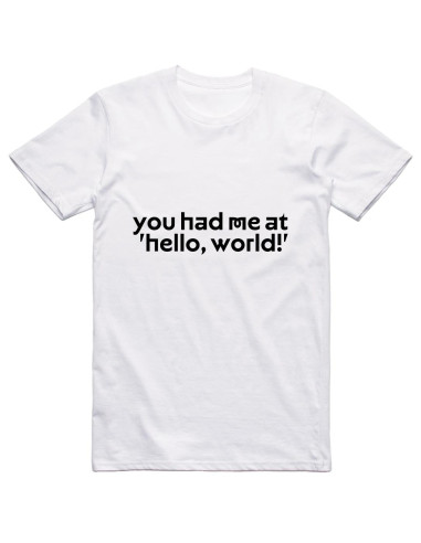 You had me at 'hello, world!' - black